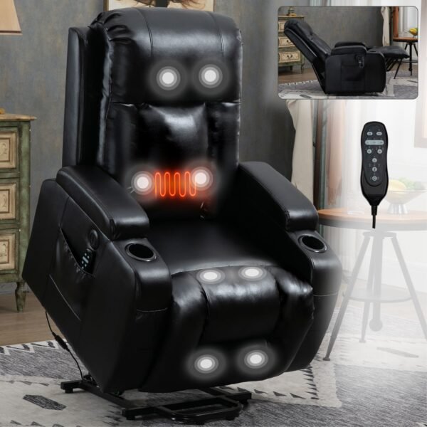 Heavy-Duty Power Lift Recliner with Massage, Heat & USB – 350 lbs Capacity - Image 20