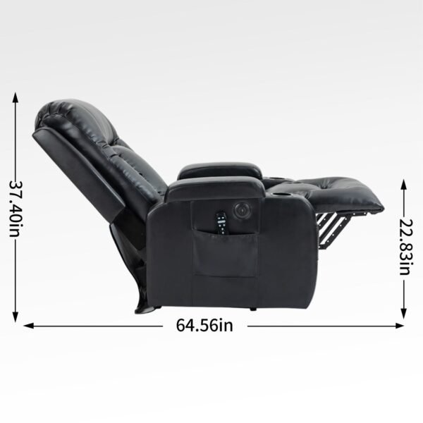 Heavy-Duty Power Lift Recliner with Massage, Heat & USB – 350 lbs Capacity - Image 4