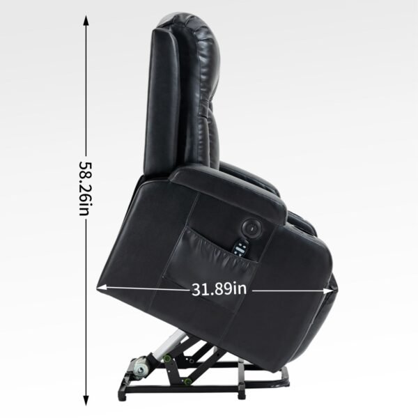 Heavy-Duty Power Lift Recliner with Massage, Heat & USB – 350 lbs Capacity - Image 5