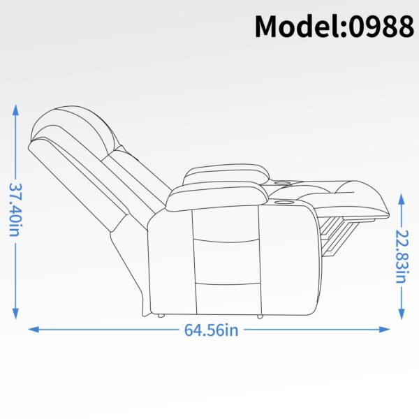 Heavy-Duty Power Lift Recliner with Massage, Heat & USB – 350 lbs Capacity - Image 10
