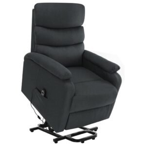 Power Lift Massage Recliner Chair with Heat & USB – Dark Gray Fabric