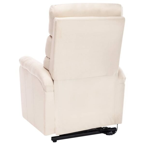 Cream Fabric Power Lift Recliner with Massage, USB & Side Pocket - Image 6