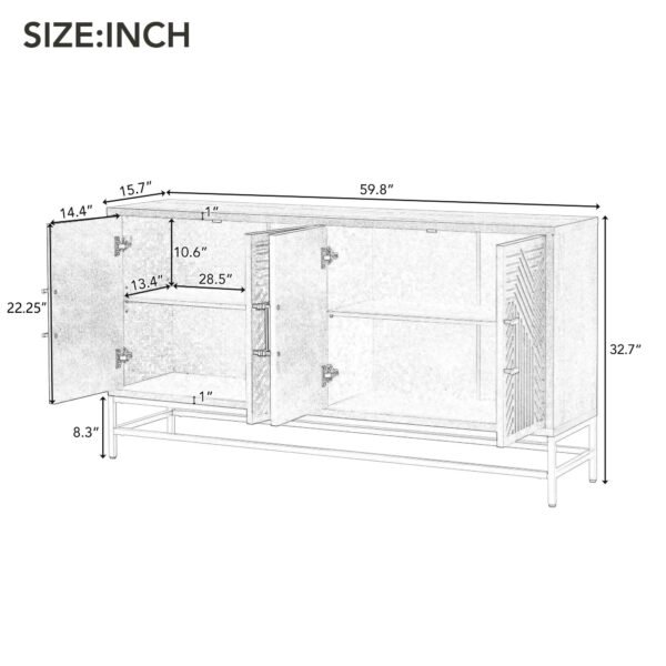 Retro Style Sideboard Buffet - Image 18