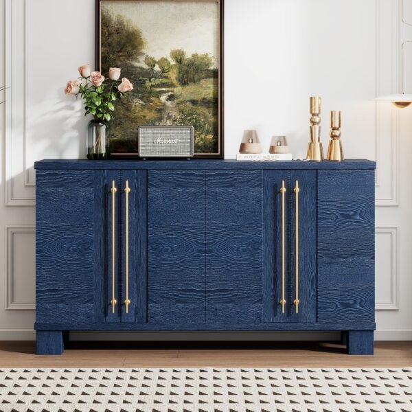 Wood Traditional Style Sideboard with Adjustable Shelves and Gold Handles for Kitchen,Dining Room and Living Room - Image 16