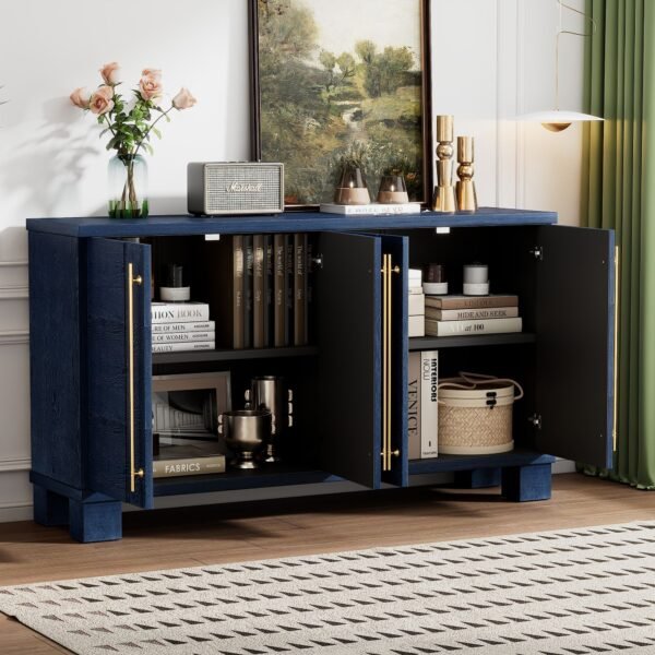 Wood Traditional Style Sideboard with Adjustable Shelves and Gold Handles for Kitchen,Dining Room and Living Room - Image 17