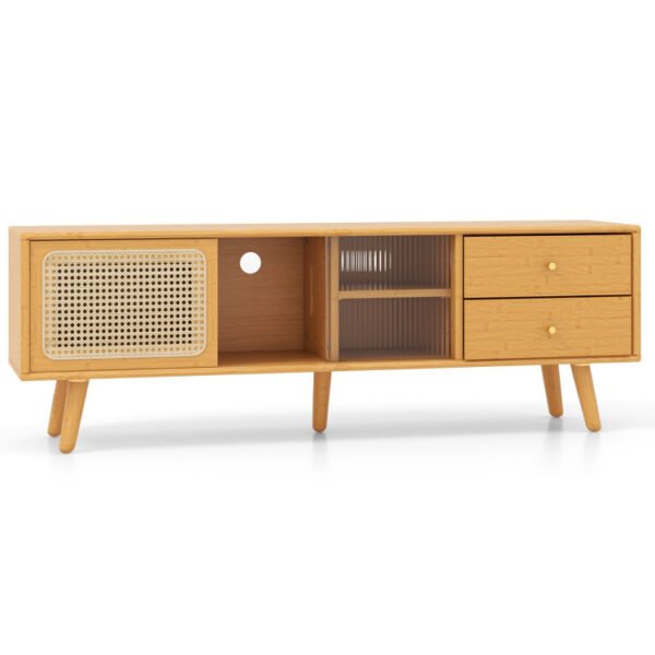 Bamboo TV Stand for TV up to 65 Inch - Image 4