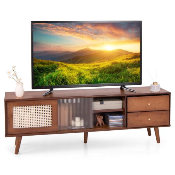 Bamboo TV Stand for TV up to 65 Inch - Image 11