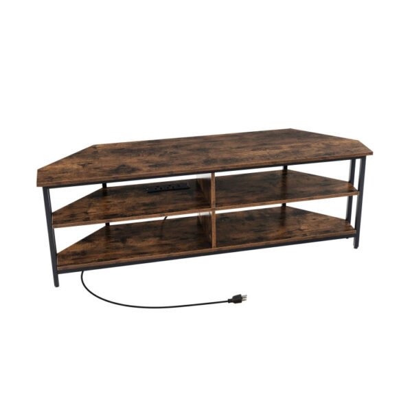 3-Tier Corner TV Stand for TVs up to 65 Inches with Charging Station - Image 27