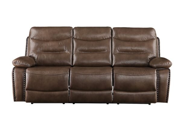 Aashi Brown Leather-GEL Match 3PCS Recliner Living Room Set - Image 2