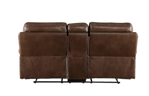 Aashi Brown Leather-GEL Match 3PCS Recliner Living Room Set - Image 7