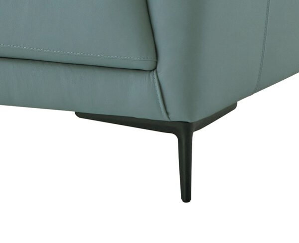 Mesut Sage Green Top Grain Leather & Black Finish Chair - Image 6