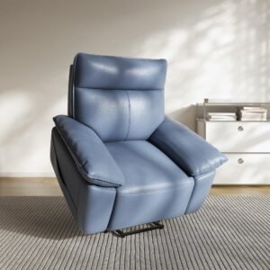 Leather Power Lift Recliner Chair for Elderly – Massage, Heat, Cup Holders & USB Remote | Living Room Recliner