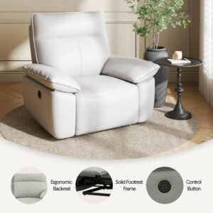 Power Lift Recliner Chair for Elderly – Electric Massage Recliner with Heat, USB, Side Pockets, and Cup Holders