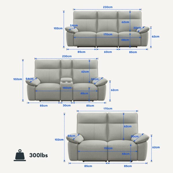 Double Reclining Chairs for Adults, Wall Hugger Recliners for Small Spaces, Love Seat Couches Sofa Reclinable for Living Room, Home Theater Seating, Beige - Image 4