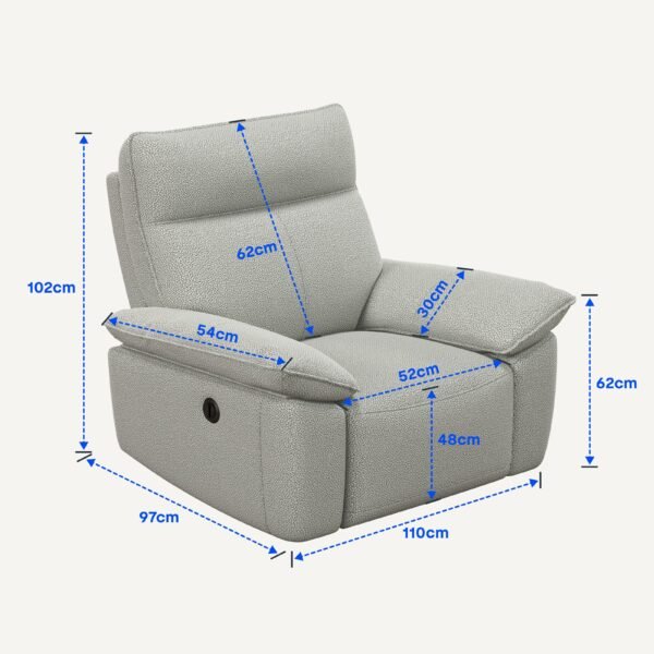 Fabric Power Lift Recliner Chair for Elderly – Massage, Heat, USB, Side Pockets & Cup Holders | Living Room Recliner - Image 5