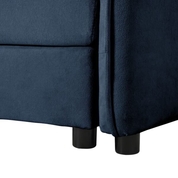 Oversized Chenille Loveseat Sofa – Blue 2-Seater Cloud Couch for Small Spaces, Modular Deep Seat Sofa for Living Room & Bedroom - Image 16