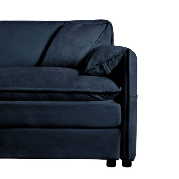 Oversized Chenille Loveseat Sofa – Blue 2-Seater Cloud Couch for Small Spaces, Modular Deep Seat Sofa for Living Room & Bedroom - Image 10