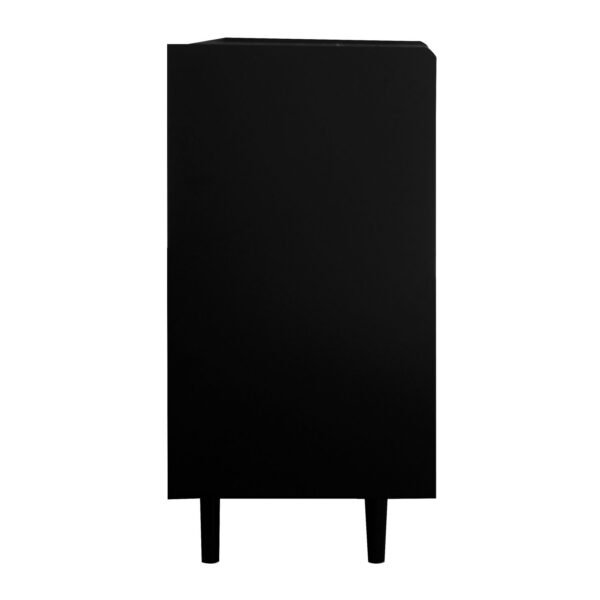 Black & Red Sideboard Buffet Cabinet – Modern Coffee Bar with Drawers, Shelves, & Doors, 35" Accent Storage Cabinet - Image 18