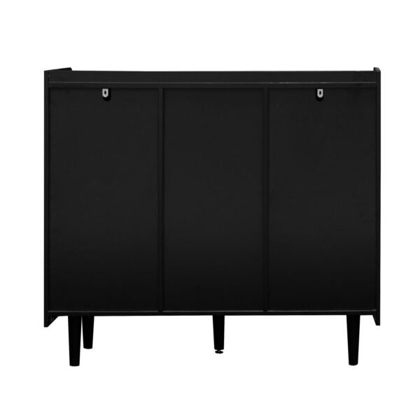 Black & Red Sideboard Buffet Cabinet – Modern Coffee Bar with Drawers, Shelves, & Doors, 35" Accent Storage Cabinet - Image 19