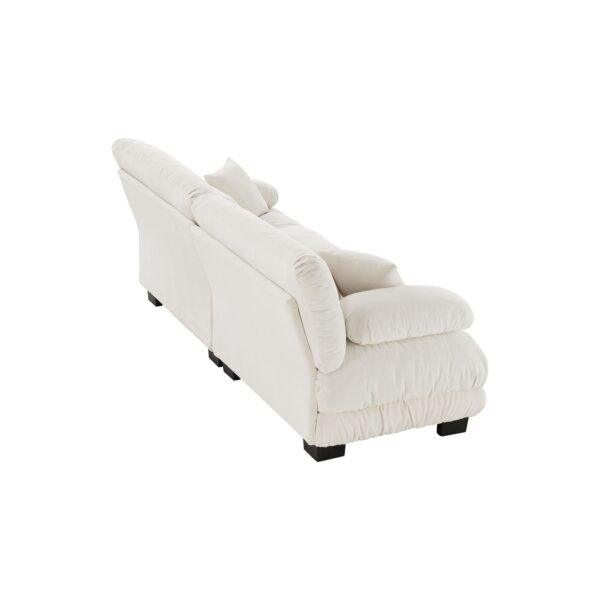 Cloud Couch 2-Seater Sofa with Chenille Upholstery and Pillows for Cozy Living Room Comfort - Image 39