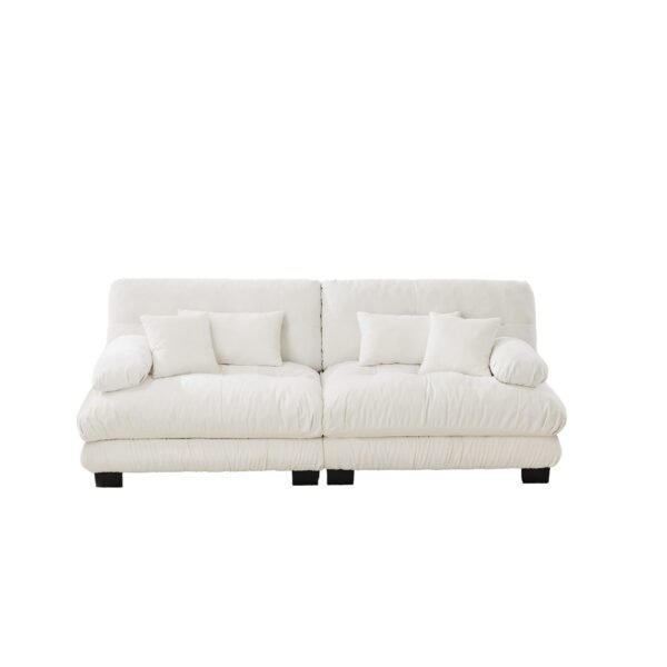 Cloud Couch 2-Seater Sofa with Chenille Upholstery and Pillows for Cozy Living Room Comfort - Image 41