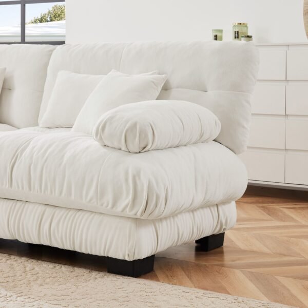 Cloud Couch 2-Seater Sofa with Chenille Upholstery and Pillows for Cozy Living Room Comfort - Image 32