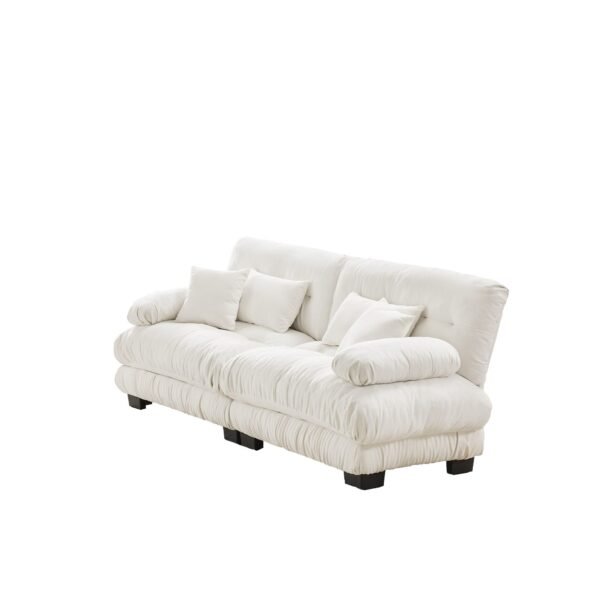Cloud Couch 2-Seater Sofa with Chenille Upholstery and Pillows for Cozy Living Room Comfort - Image 38