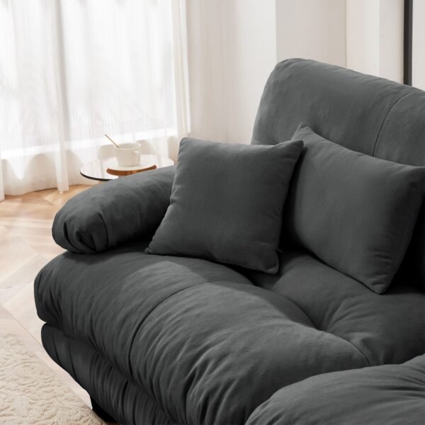 Cloud Couch 2-Seater Sofa with Chenille Upholstery and Pillows for Cozy Living Room Comfort - Image 19