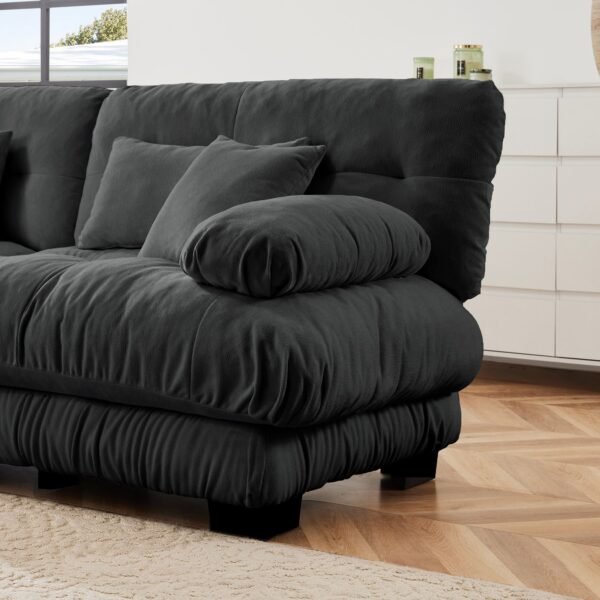 Cloud Couch 2-Seater Sofa with Chenille Upholstery and Pillows for Cozy Living Room Comfort - Image 20