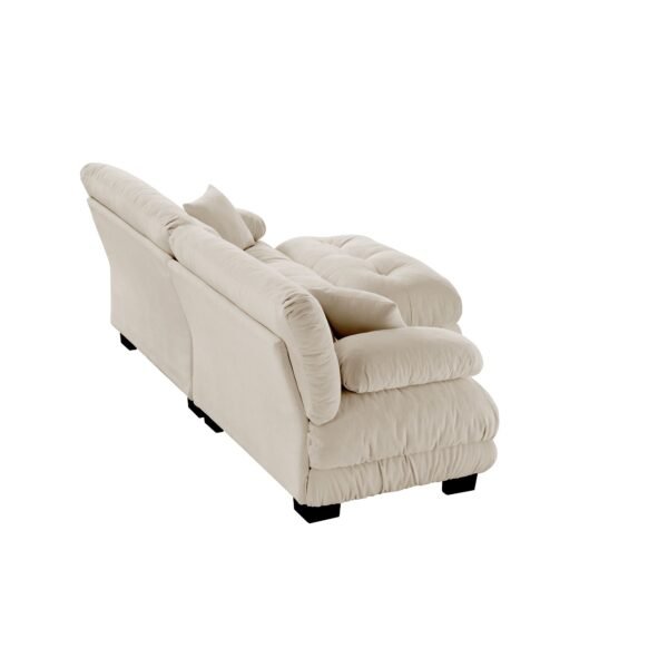 Cloud Couch 2-Seater Sofa with Chenille Upholstery and Pillows for Cozy Living Room Comfort - Image 46