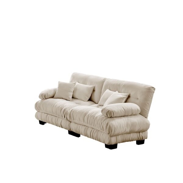 Cloud Couch 2-Seater Sofa with Chenille Upholstery and Pillows for Cozy Living Room Comfort - Image 47