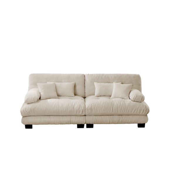 Cloud Couch 2-Seater Sofa with Chenille Upholstery and Pillows for Cozy Living Room Comfort - Image 48