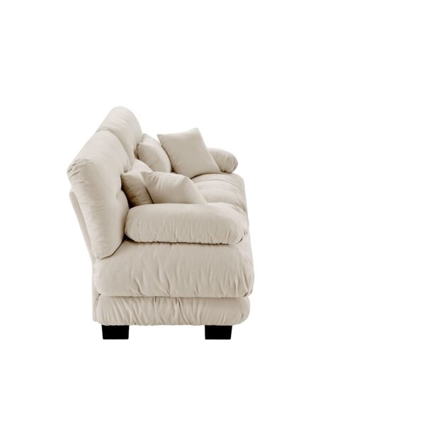 Cloud Couch 2-Seater Sofa with Chenille Upholstery and Pillows for Cozy Living Room Comfort - Image 49