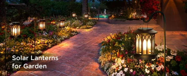 2 Pack Upgraded Bright Solar Lantern Lights Outdoor, Over 12Hrs Solar Lights for Outside Garden Yard Patio Decor (Warm Light) - Image 9