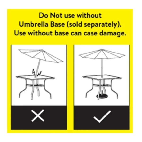 Albany Lane 6-Piece Outdoor Patio Dining Set with Foldable Chairs & Market Umbrella – Mainstays - Image 7