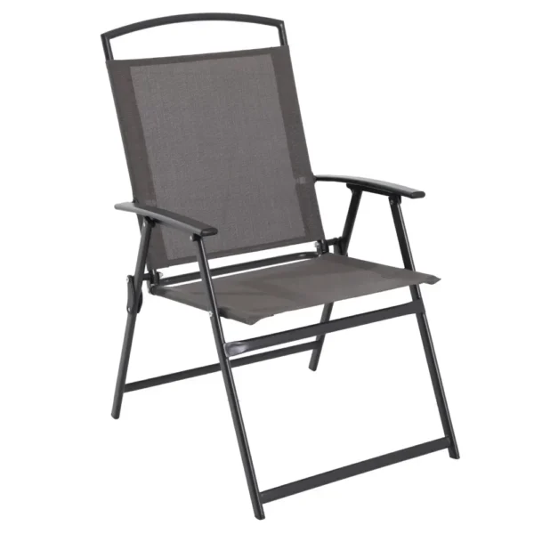 Albany Lane 6-Piece Outdoor Patio Dining Set with Foldable Chairs & Market Umbrella – Mainstays - Image 4