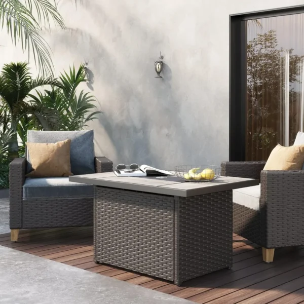 Grand Patio 43" Rectangular Gas Fire Pit Table – Dual-Function Outdoor Coffee Table with 50,000 BTU Burner - Image 4