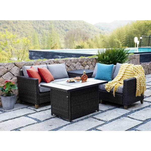 Grand Patio 43" Rectangular Gas Fire Pit Table – Dual-Function Outdoor Coffee Table with 50,000 BTU Burner - Image 2