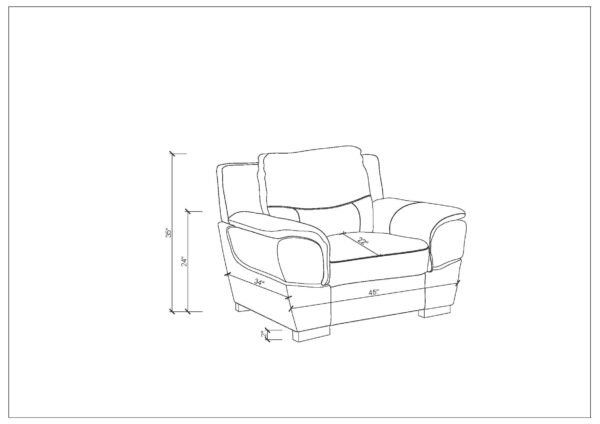 Black Genuine Leather Accent Chair - Image 10