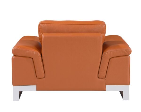 Camel Top Grain Italian Leather Chair - Image 4