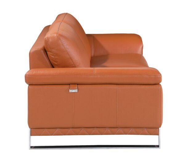 Camel Top Grain Italian Leather Chair - Image 5