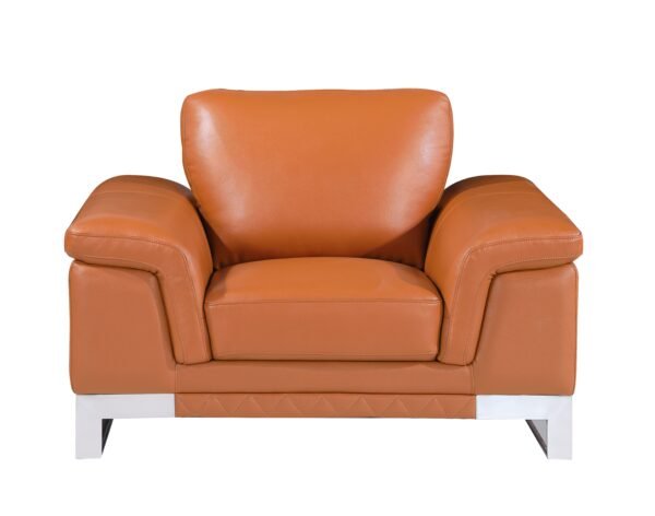 Camel Top Grain Italian Leather Chair