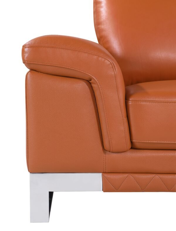 Camel Top Grain Italian Leather Chair - Image 8