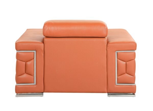 Camel Top Grain Italian Leather Chair - Image 4