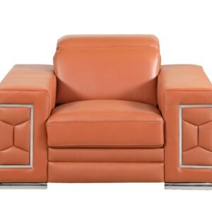 Camel Top Grain Italian Leather Chair