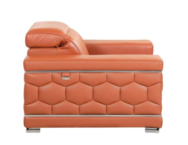 Camel Top Grain Italian Leather Chair - Image 5