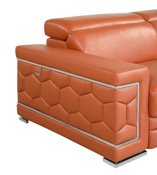 Camel Top Grain Italian Leather Chair - Image 6