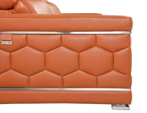 Camel Top Grain Italian Leather Chair - Image 8