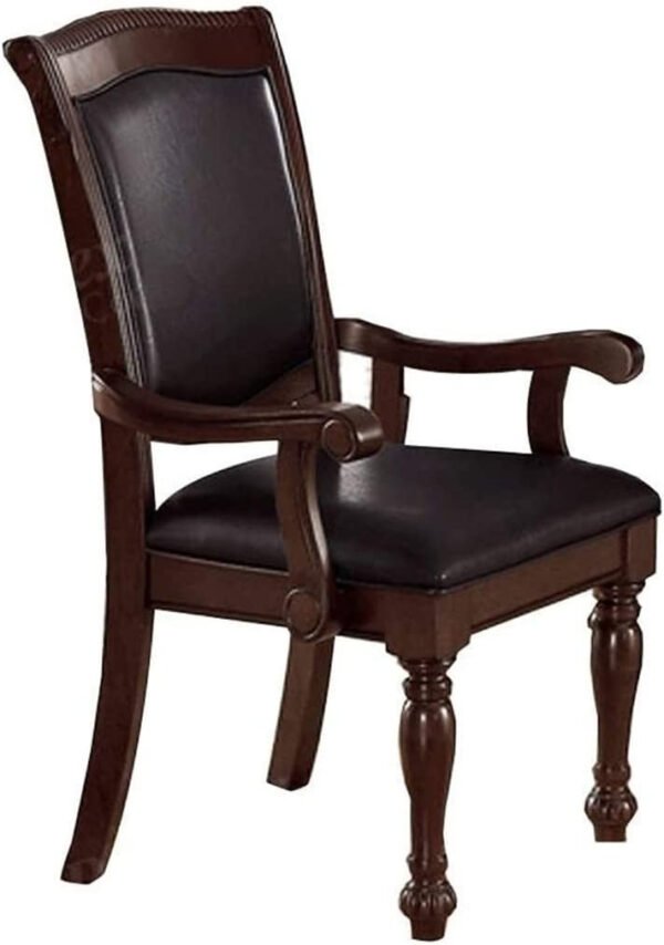 Majestic Royal 9pc Dining Set – Formal Double Pedestal Table with 8 Upholstered Chairs - Image 13