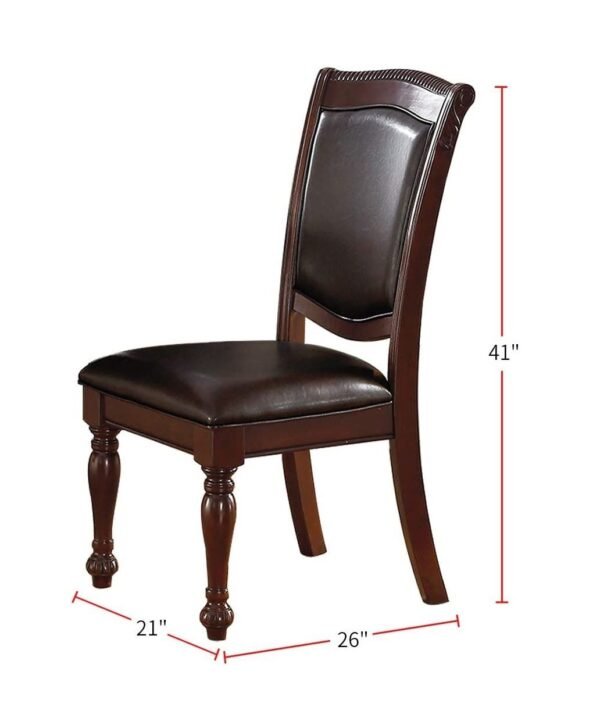 Majestic Royal 9pc Dining Set – Formal Double Pedestal Table with 8 Upholstered Chairs - Image 17